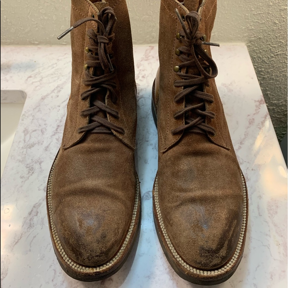 Yuketen iron worker boots suede chromexcel leather vibram sole
